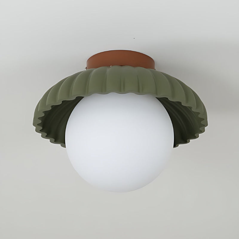 Resin UFO Modern Cream Ceiling Light