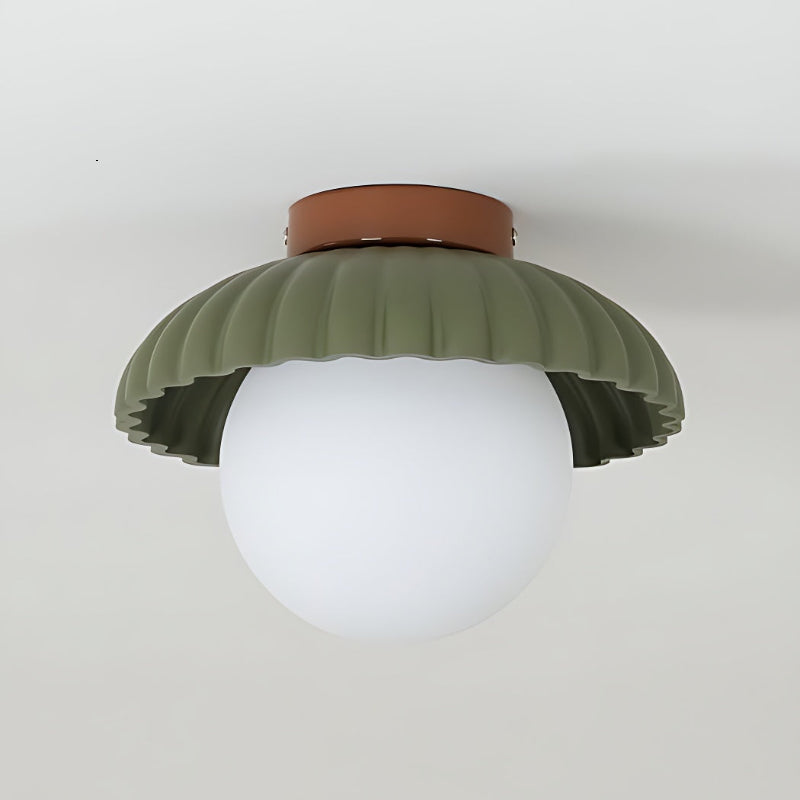 Resin UFO Modern Cream Ceiling Light