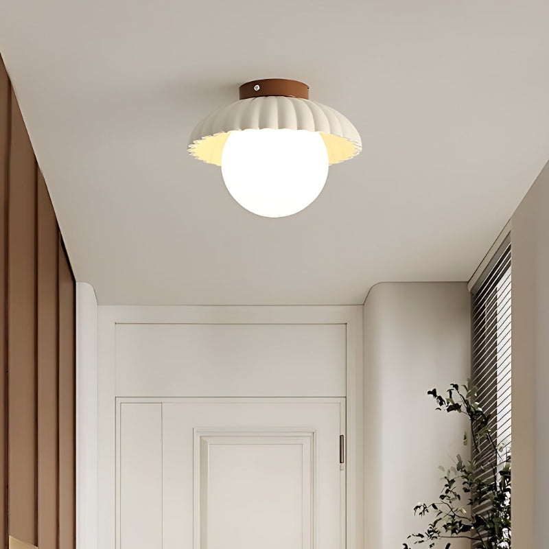 Resin UFO Modern Cream Ceiling Light