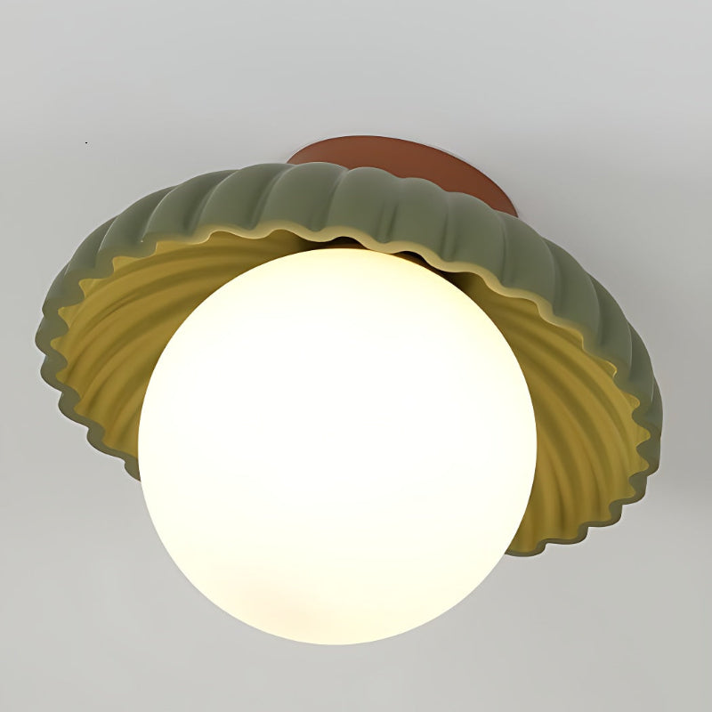 Resin UFO Modern Cream Ceiling Light