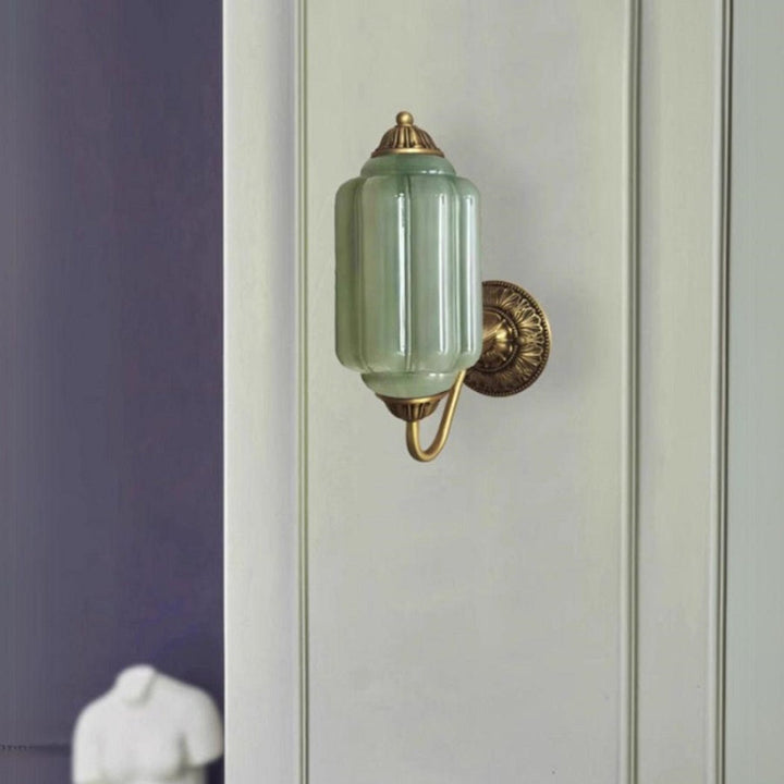 Milk Glass Vintage Eloise Bedside Wall Sconce