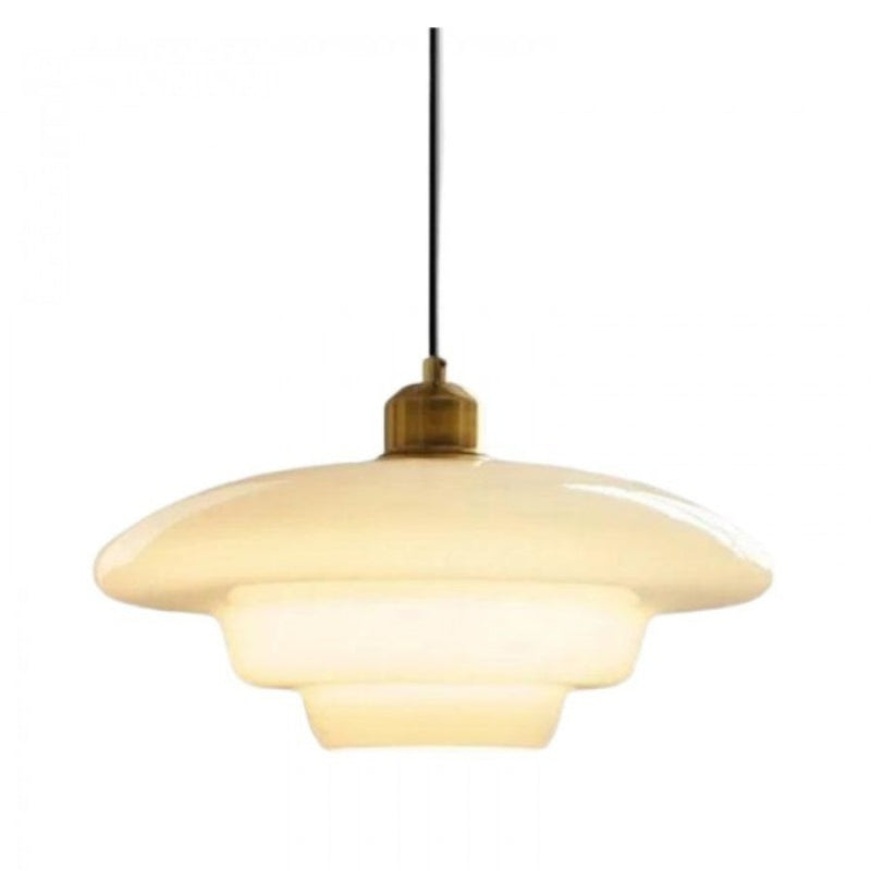 Elegant White Milk Glass Pendant Light