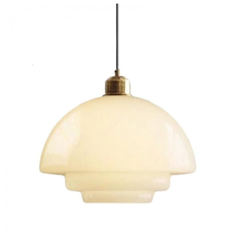 Elegant White Milk Glass Pendant Light