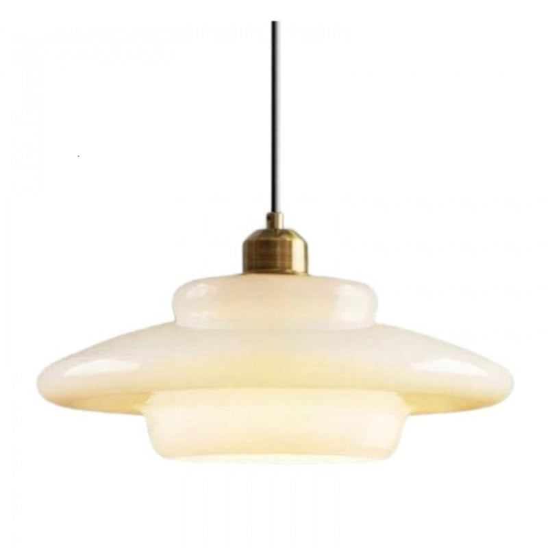 Elegant White Milk Glass Pendant Light