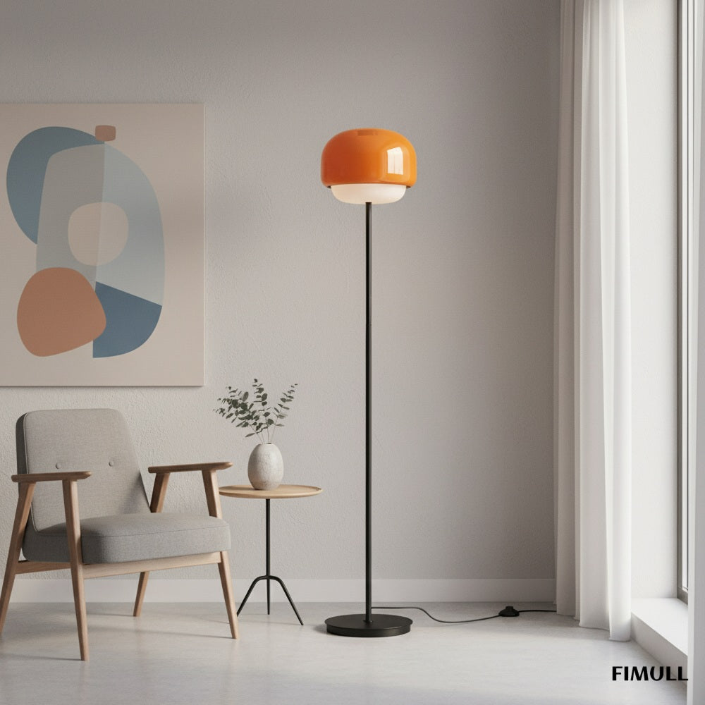 Clinco Modern Mushroom Floor Lamp - Colored Glass Design