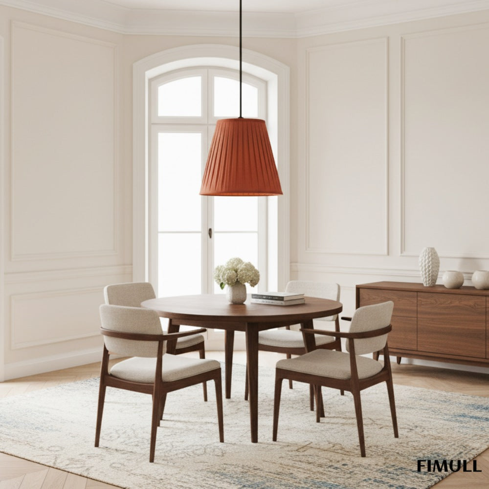 Luvora Modern Fabric Pleated Shade Pendant Lamp - Contemporary Elegant Decor Hanging Light