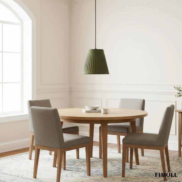 Luvora Modern Fabric Pleated Shade Pendant Lamp - Contemporary Elegant Decor Hanging Light