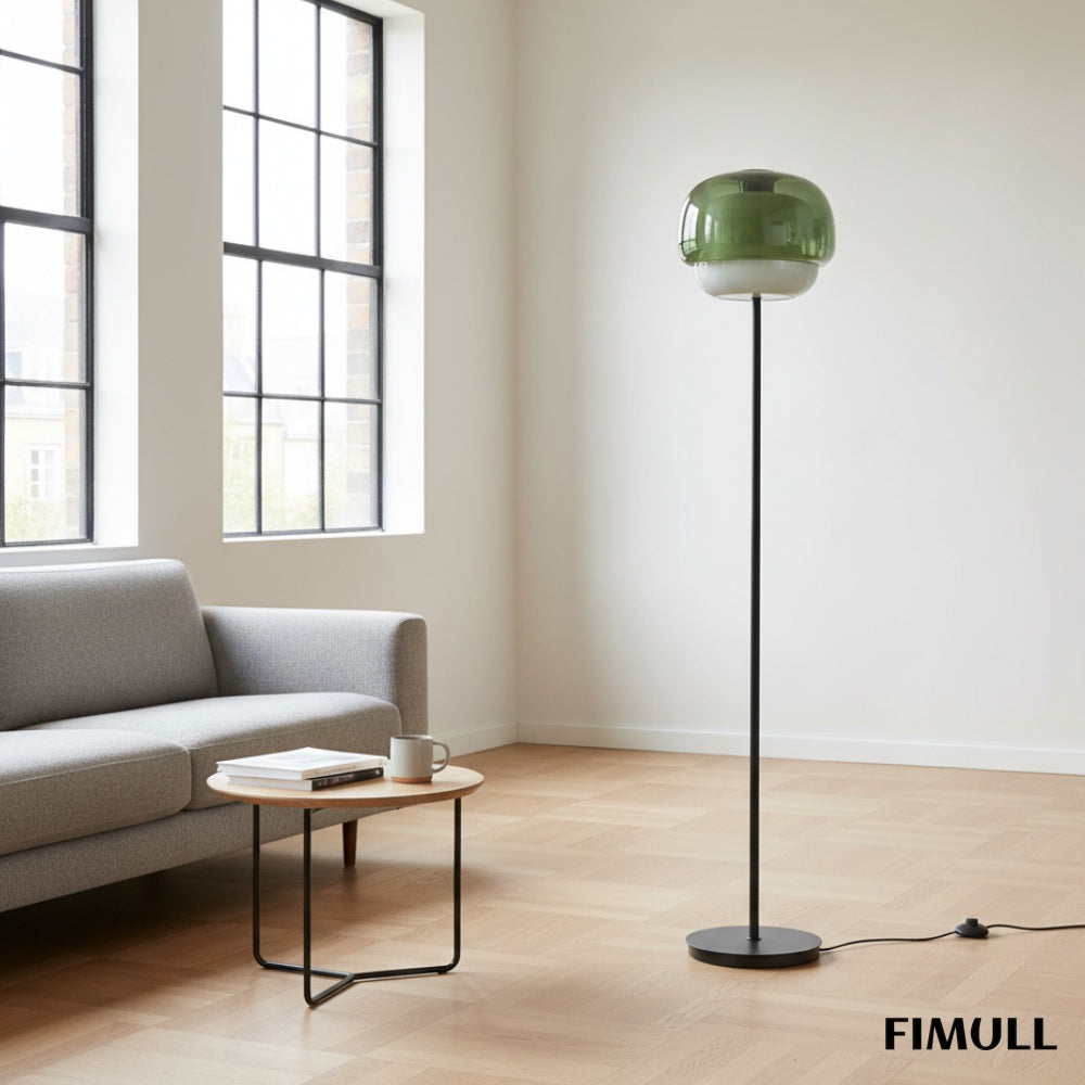 Clinco Modern Mushroom Floor Lamp - Colored Glass Design
