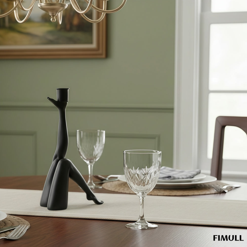 Kickra Leg-Inspired Candle Holder - Sculptural Resin Holder for Dining Room U22