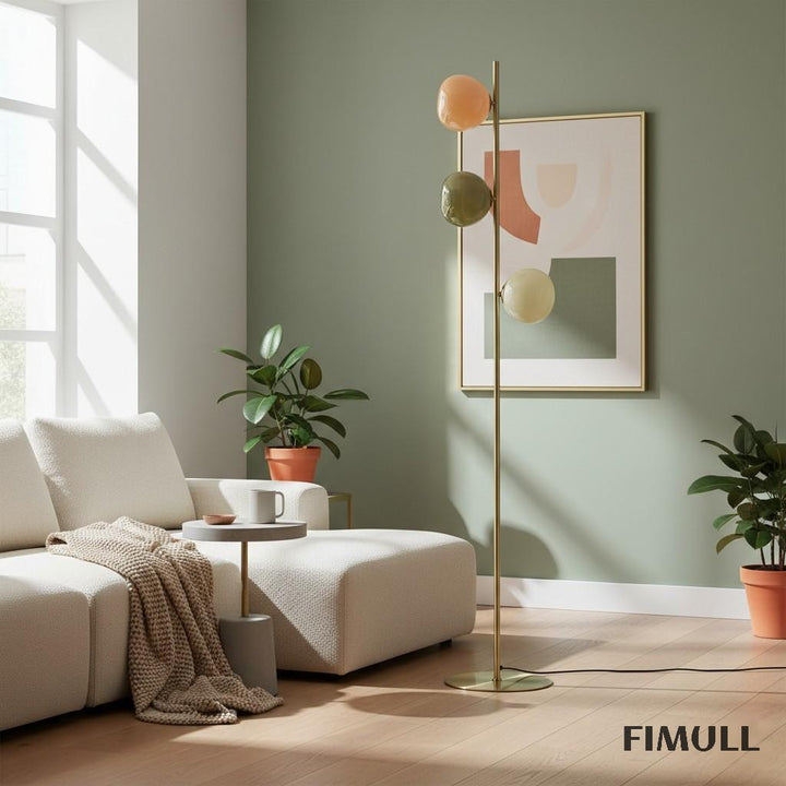 Opalglas-Stehlampe – Modernes Stehlicht