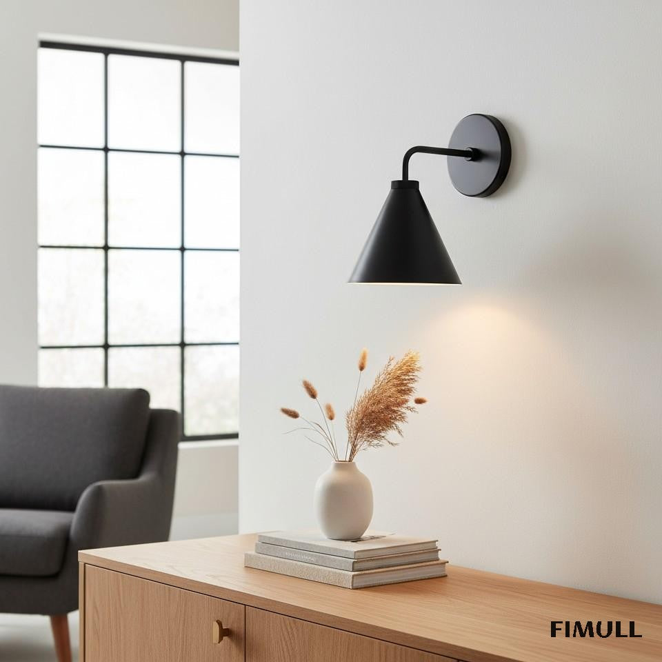 Korvi Metal Cone Wall Lamp - Classic Multi-Head Tapered Wall Sconce