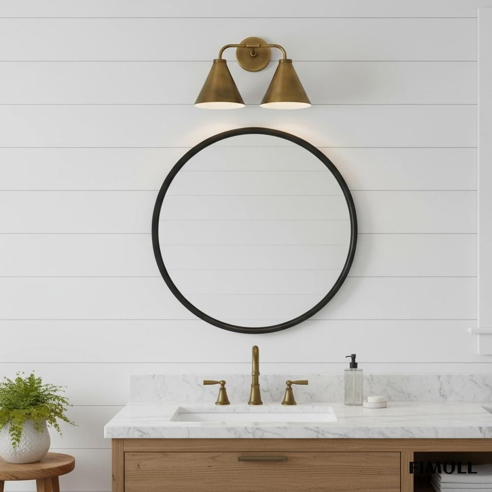 Korvi Metal Cone Wall Lamp - Classic Multi-Head Tapered Wall Sconce