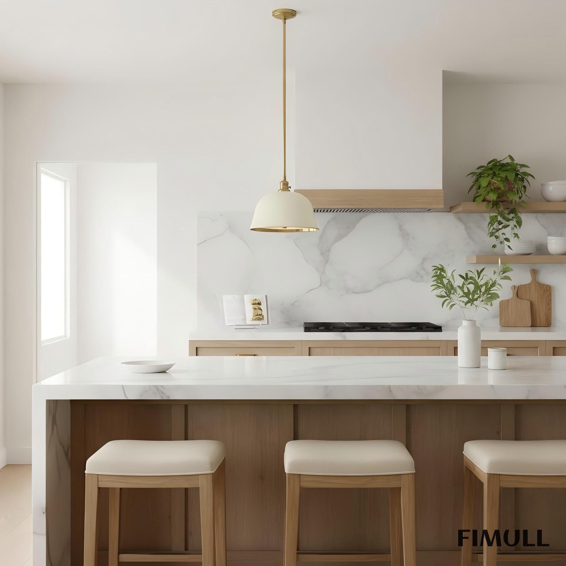 Forvara Metal Bell Design Pendant Lamp - Modern Metal Pole Design Kitchen Lighting