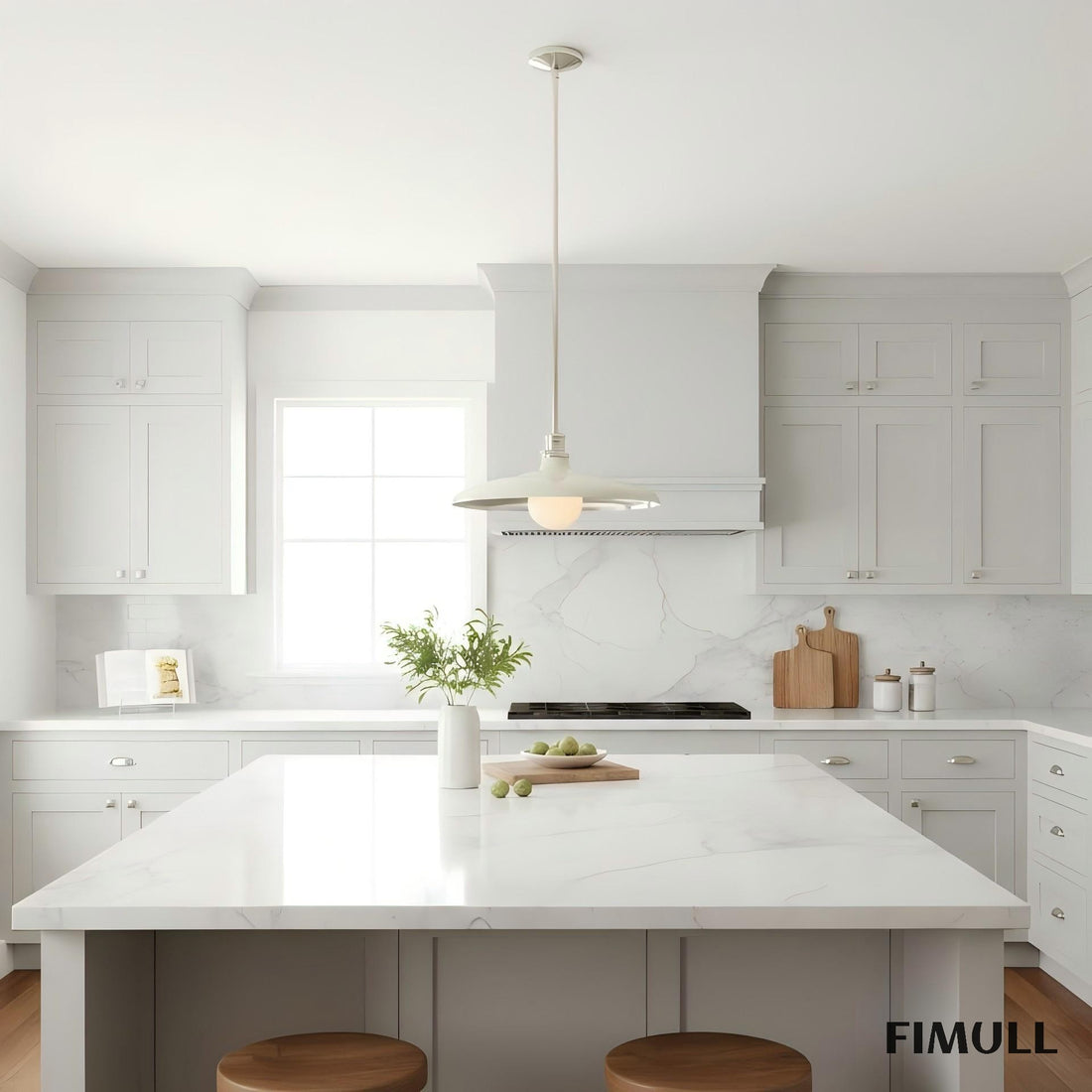 Forvara Rustic Pendant Light - Adjustable Metal Pole Lamp for Kitchen