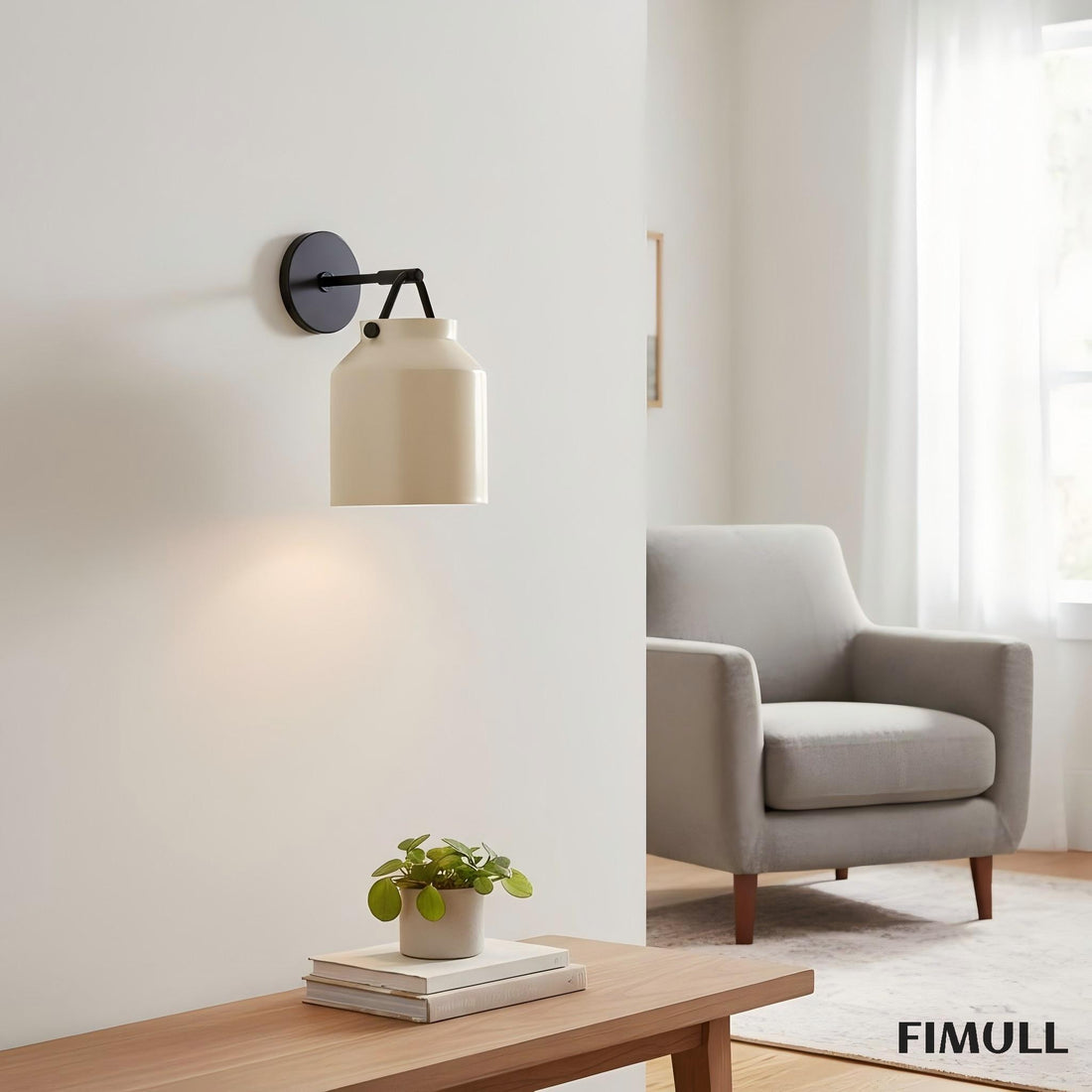 Hanton Brass Damp Rated Sconce - Modern Glass Wall Light for Bathroom