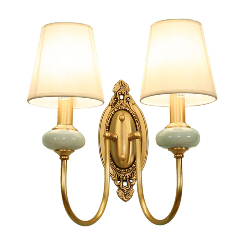 Retro Art Design Keramik Stoff Wandlampe