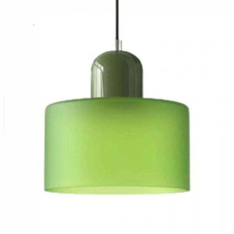 Morandi Style Glass Cylinder Pendant Light