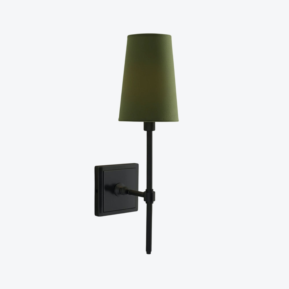 Derlina White Linen Shades Wall Lamp – Retro Metal Multi-Head Lighting Fixture