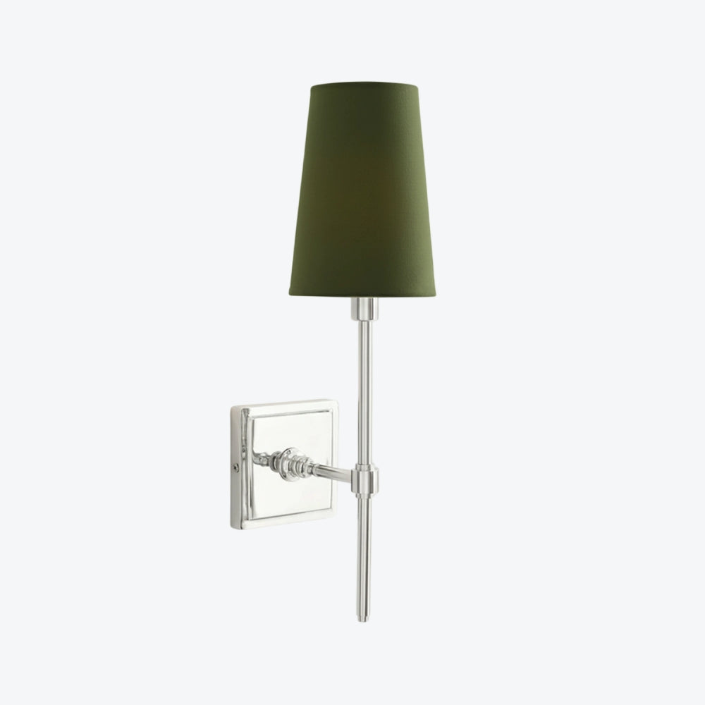 Derlina White Linen Shades Wall Lamp – Retro Metal Multi-Head Lighting Fixture