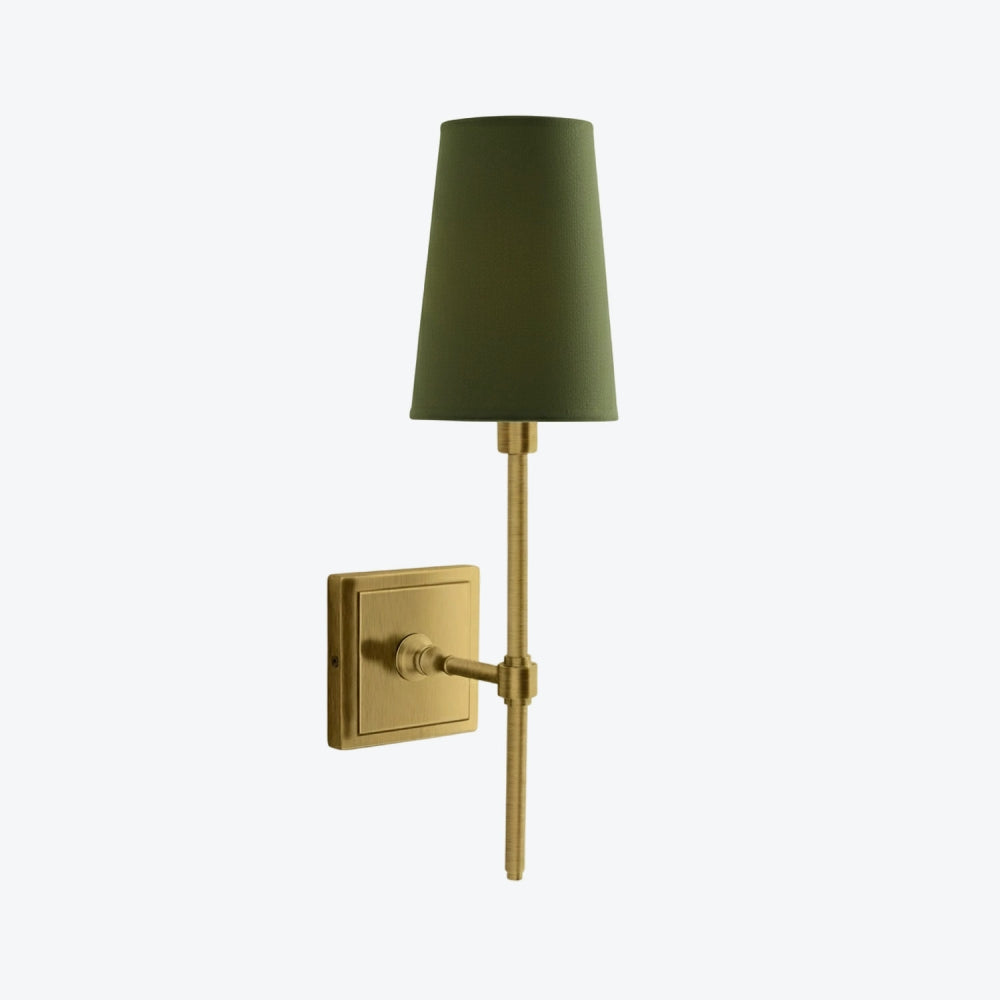 Derlina White Linen Shades Wall Lamp – Retro Metal Multi-Head Lighting Fixture