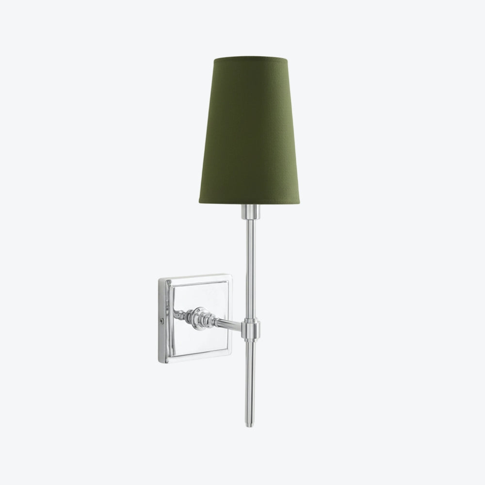 Derlina White Linen Shades Wall Lamp – Retro Metal Multi-Head Lighting Fixture