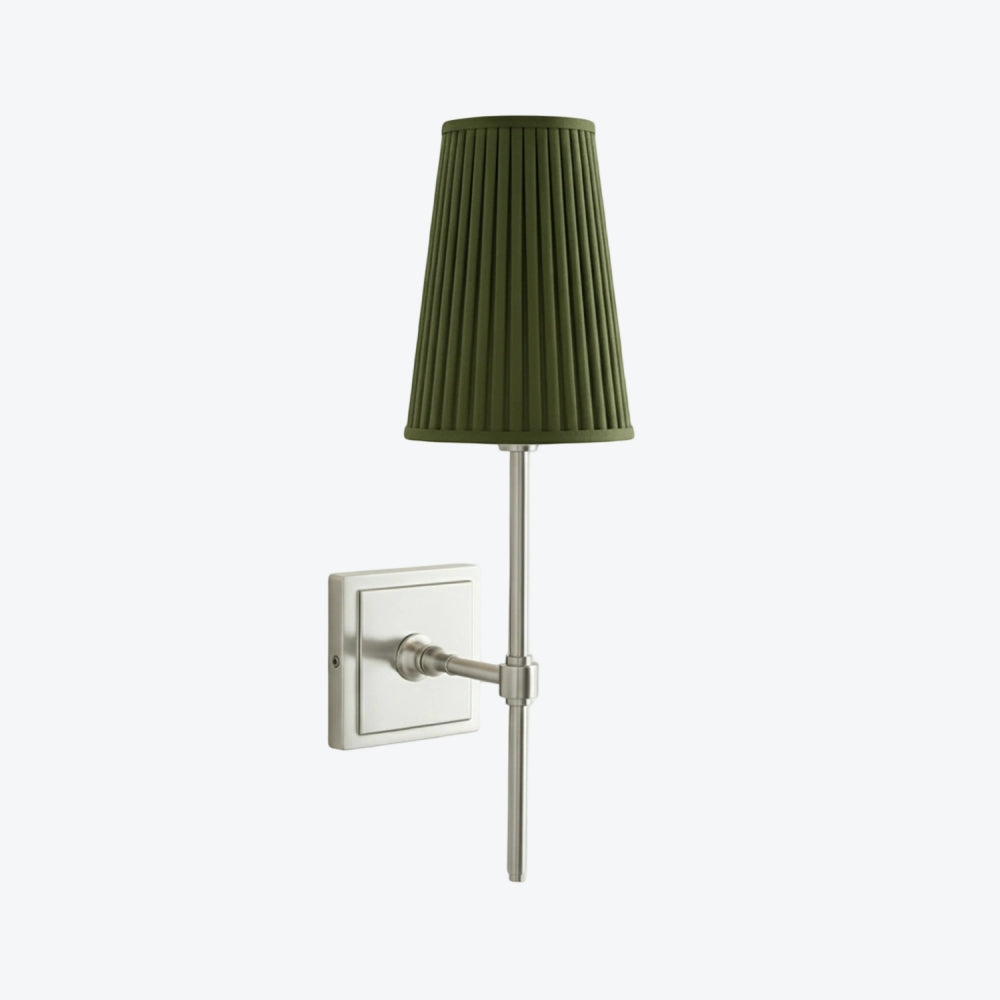 Derlina White Linen Shades Wall Lamp – Retro Metal Multi-Head Lighting Fixture
