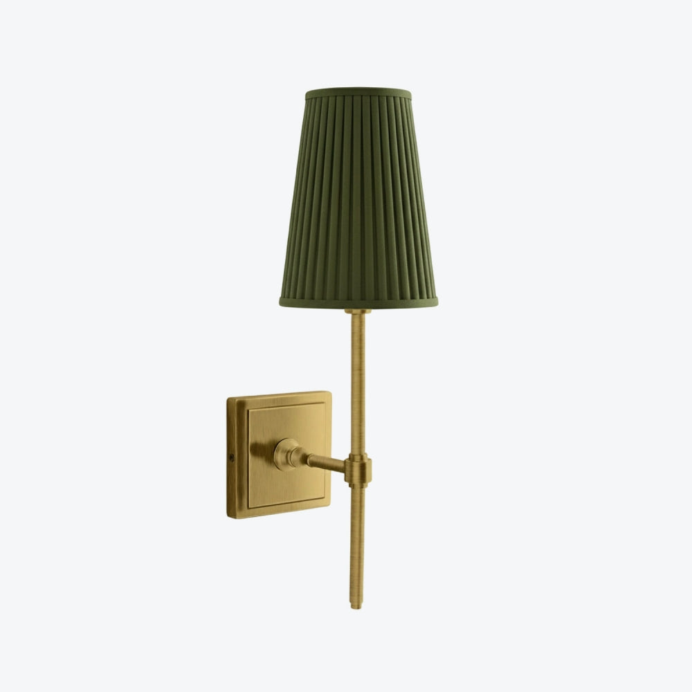 Derlina White Linen Shades Wall Lamp – Retro Metal Multi-Head Lighting Fixture
