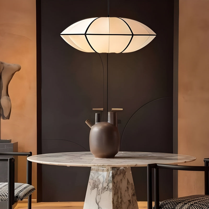 Nordic Fabric Pendant Light - Retro Lantern Pendant Lamp for Bedroom