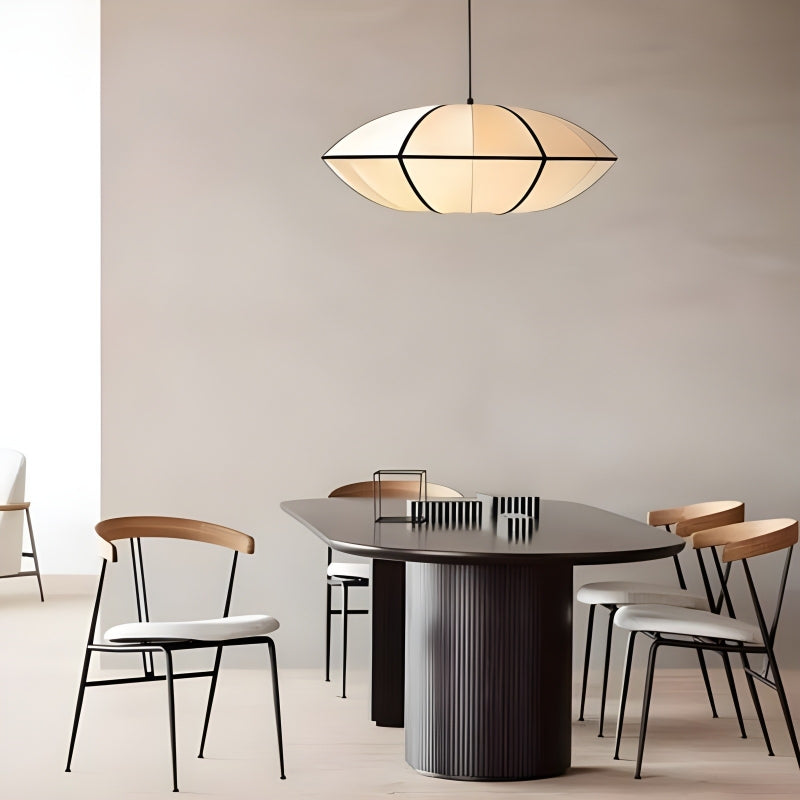 Nordic Fabric Pendant Light - Retro Lantern Pendant Lamp for Bedroom