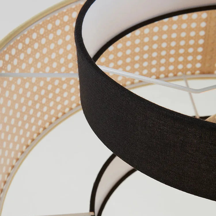 Japanese Wabi-Sabi Style Hemp Rope Rattan Zen Pendant Light