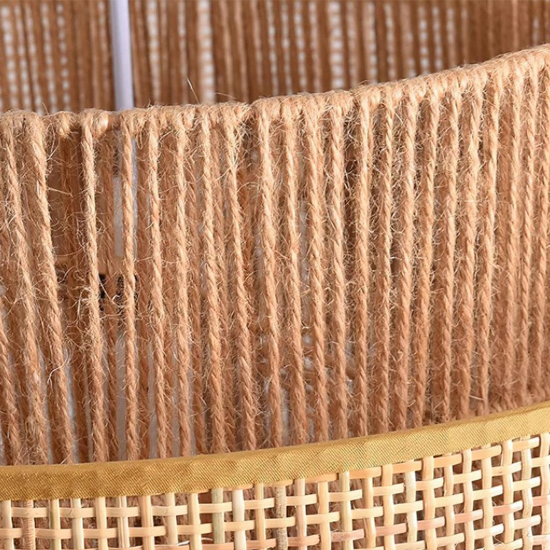 Japanese Wabi-Sabi Style Hemp Rope Rattan Zen Pendant Light