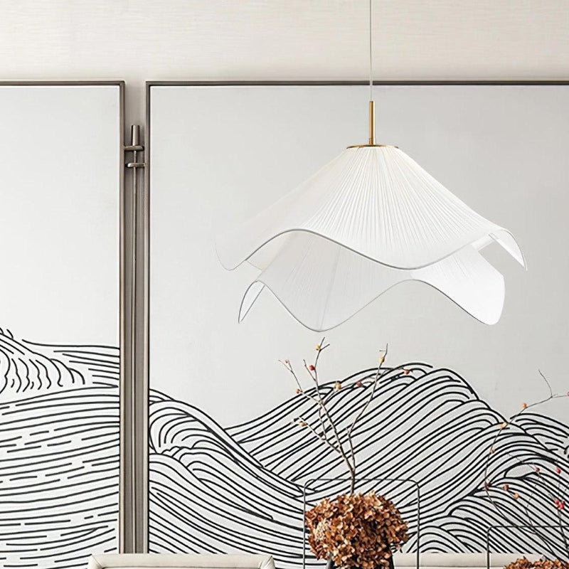Creative Design Wavy Fabric Pendant Light