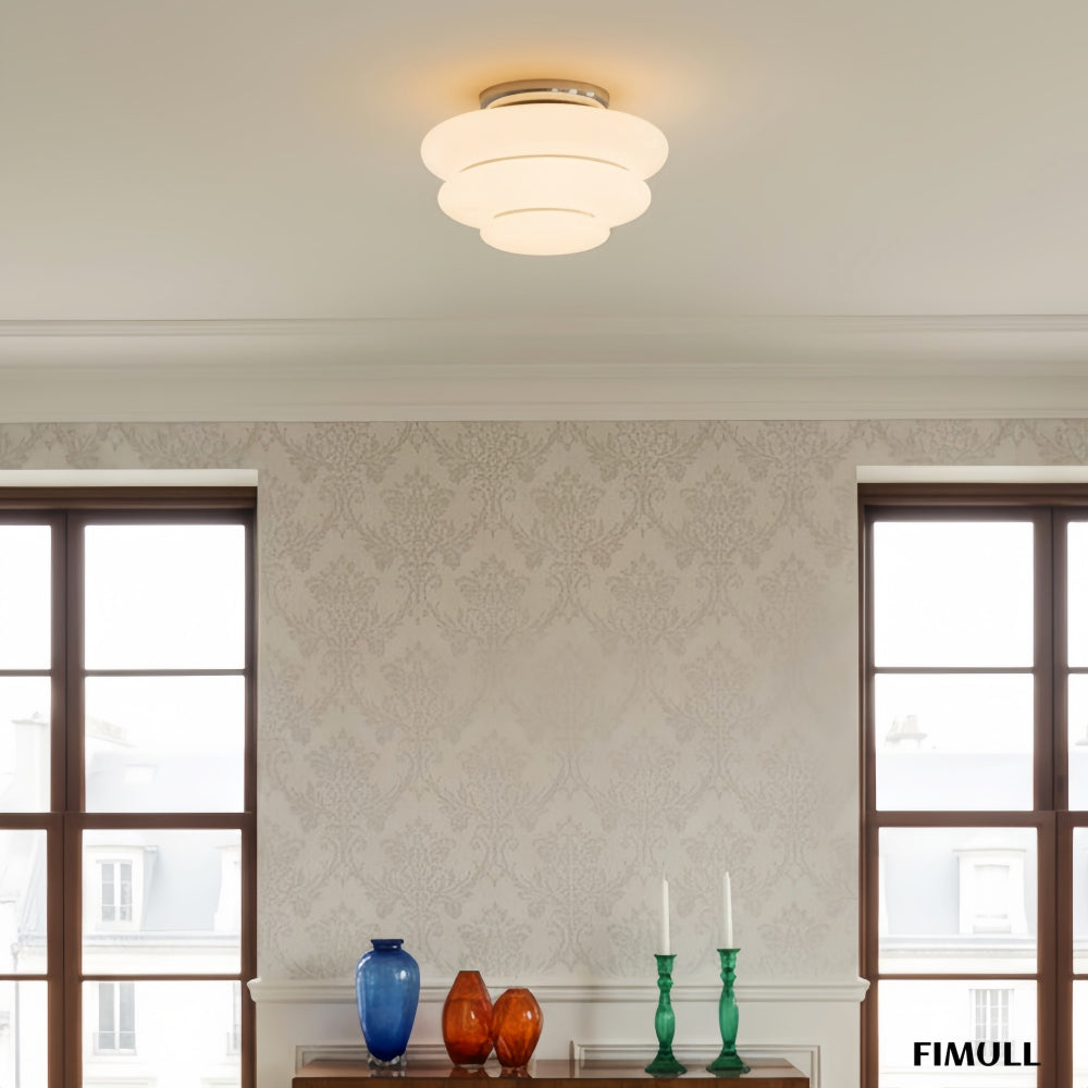 Cirren Contemporary Geometric Ceiling Lamp with Layered Rings - Stylish Modern Lighting for Dining Room