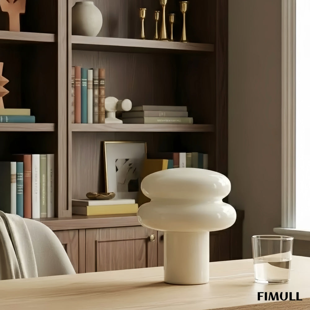 Orra Decorative Opal Table Lamp - Minimalist Bauhaus Desk Side Table Light
