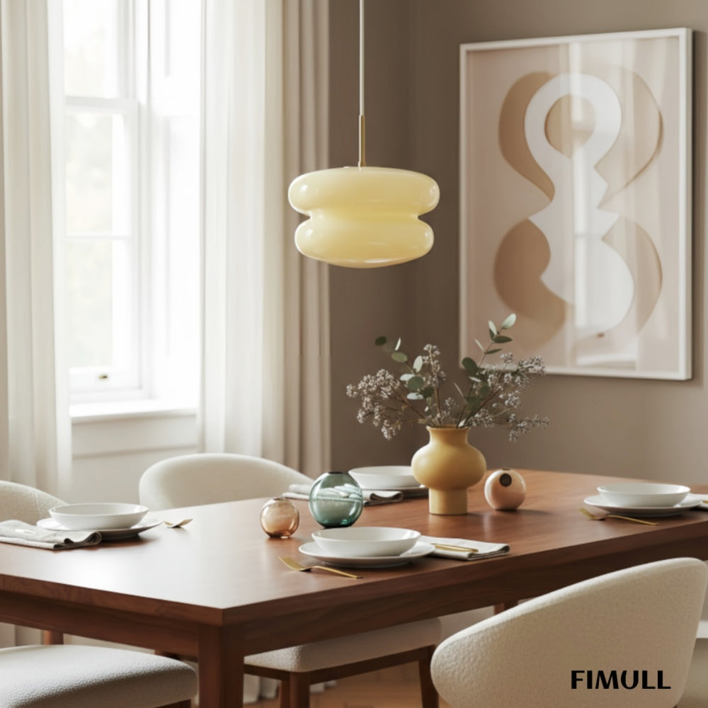 Orra Opal Glass Elegance Pendant Lamp - Modern Pendant Lamp for Dining and Living Areas