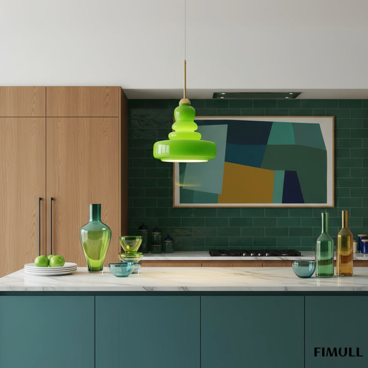 Glimora Vintage Multi-Tier Glass and Metal Pendant Lamp for Living Room