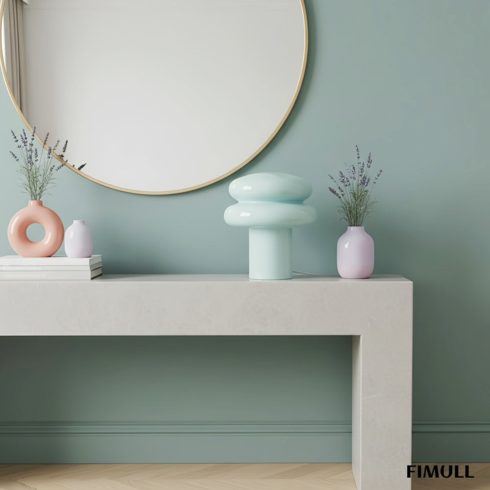 Orra Decorative Opal Table Lamp - Minimalist Bauhaus Desk Side Table Light