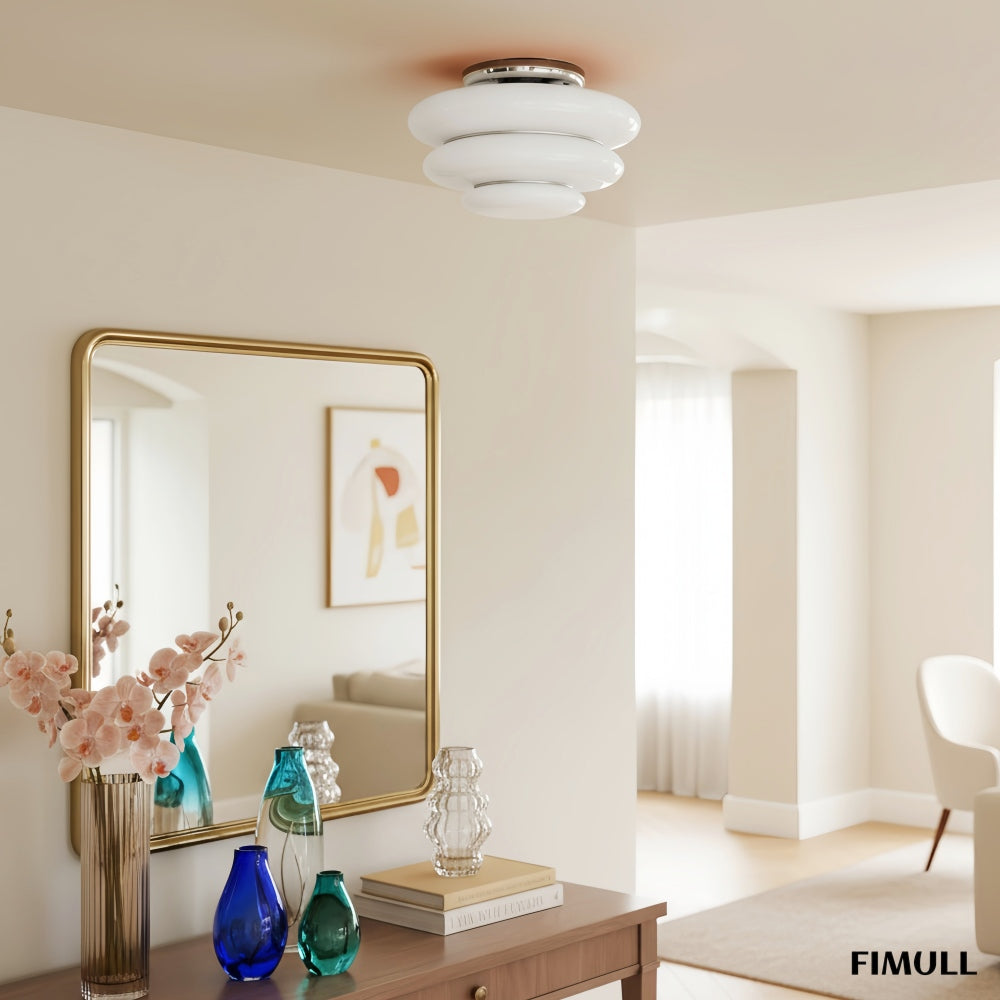 Cirren Contemporary Geometric Ceiling Lamp with Layered Rings - Stylish Modern Lighting for Dining Room