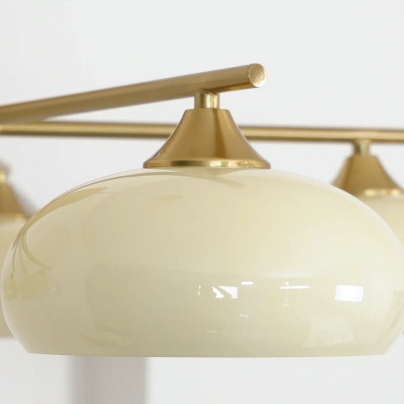 Glass Multi-Light Rustic Log Medieval Chandelier