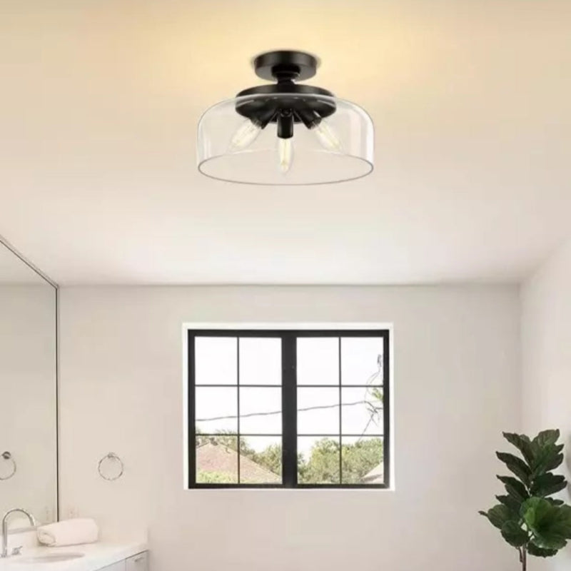 Elegante Deckenleuchte mit graviertem Glas Deckenleuchte