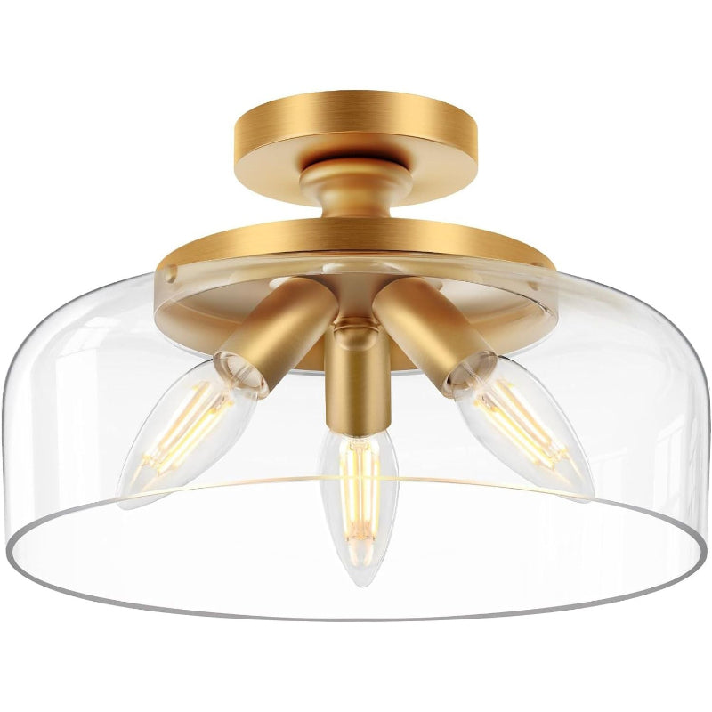 Elegante Deckenleuchte mit graviertem Glas Deckenleuchte