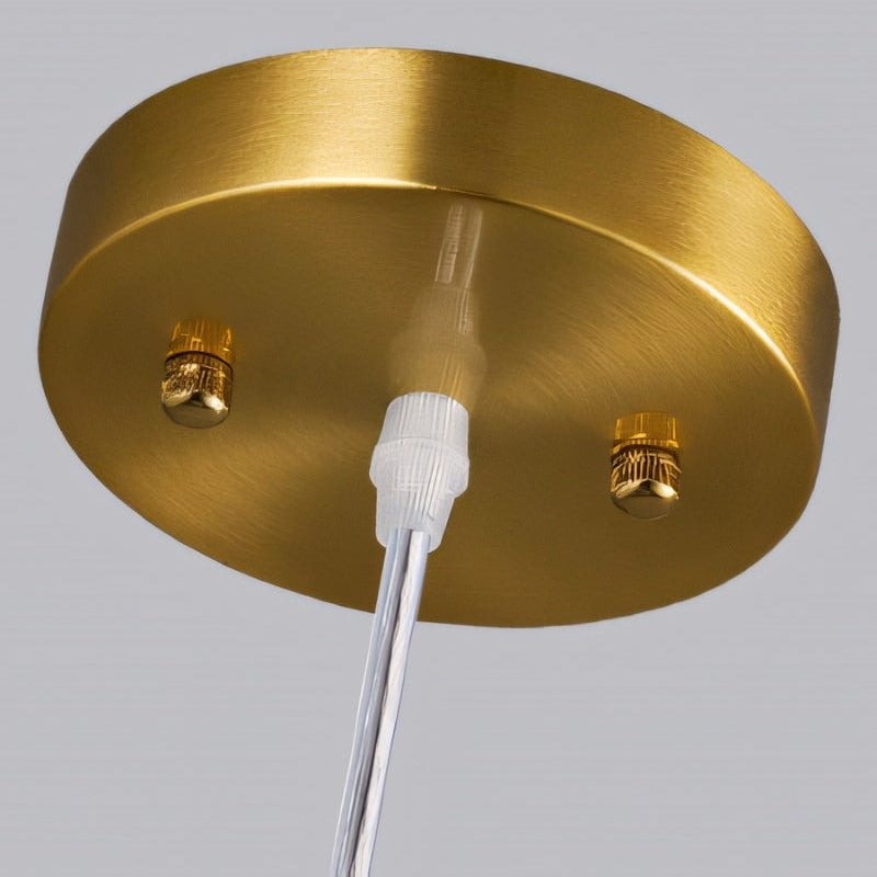 Glass Hollow Bottle Modern Brass Pendant Light