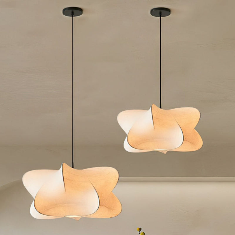 Modern Cloud Silk Drum Pendant Light