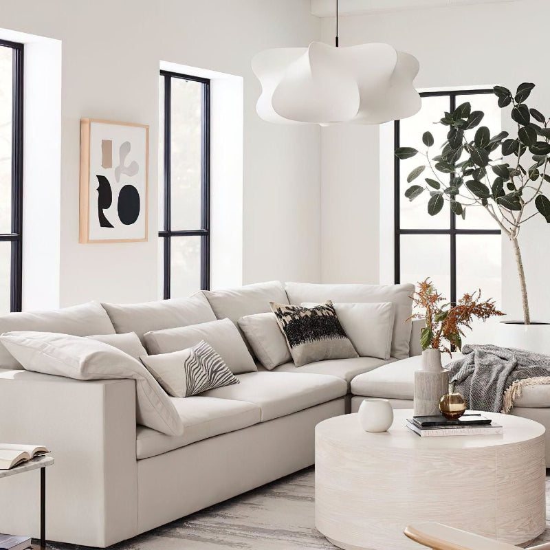 Modern Cloud Silk Drum Pendant Light