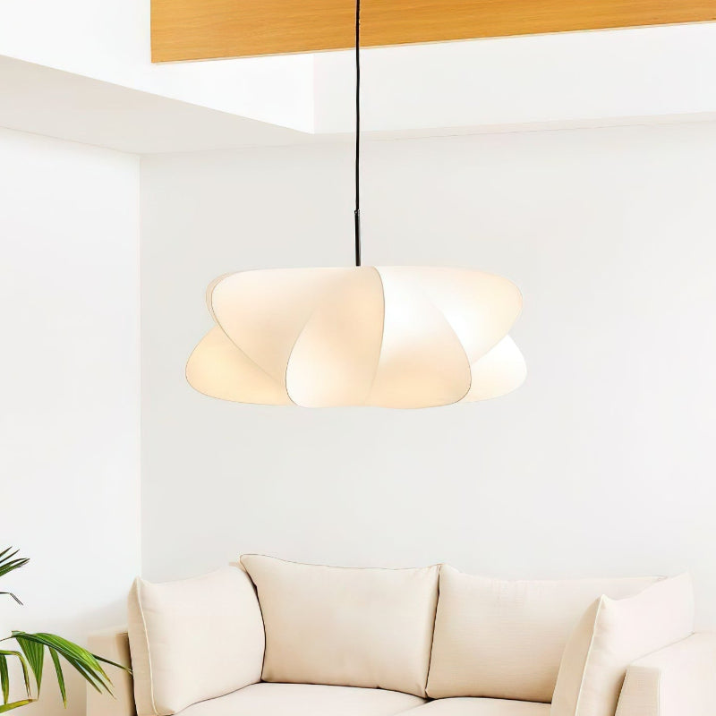 Modern Cloud Silk Drum Pendant Light