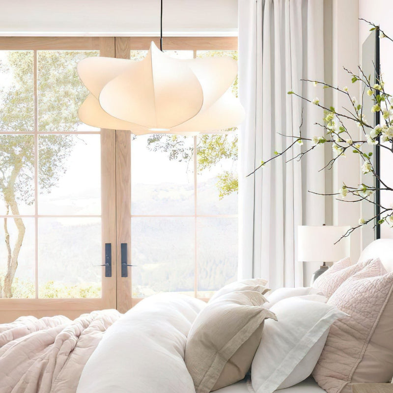 Modern Cloud Silk Drum Pendant Light