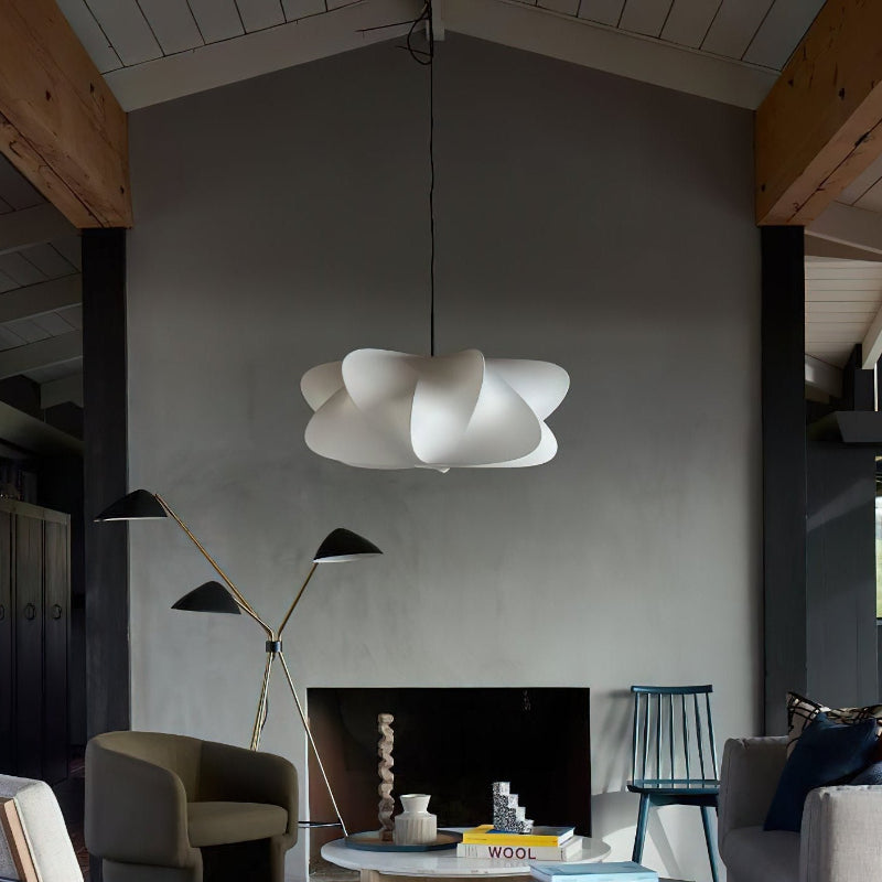 Modern Cloud Silk Drum Pendant Light