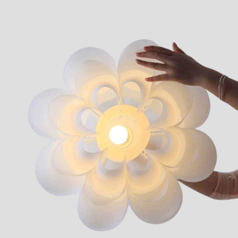 Moderne Lotus Art Deco Acryl Pendelleuchte