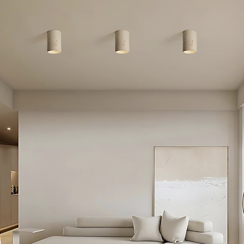 Traditionelle Wabi-Sabi-Deckenlampe im Zylinder-Stil