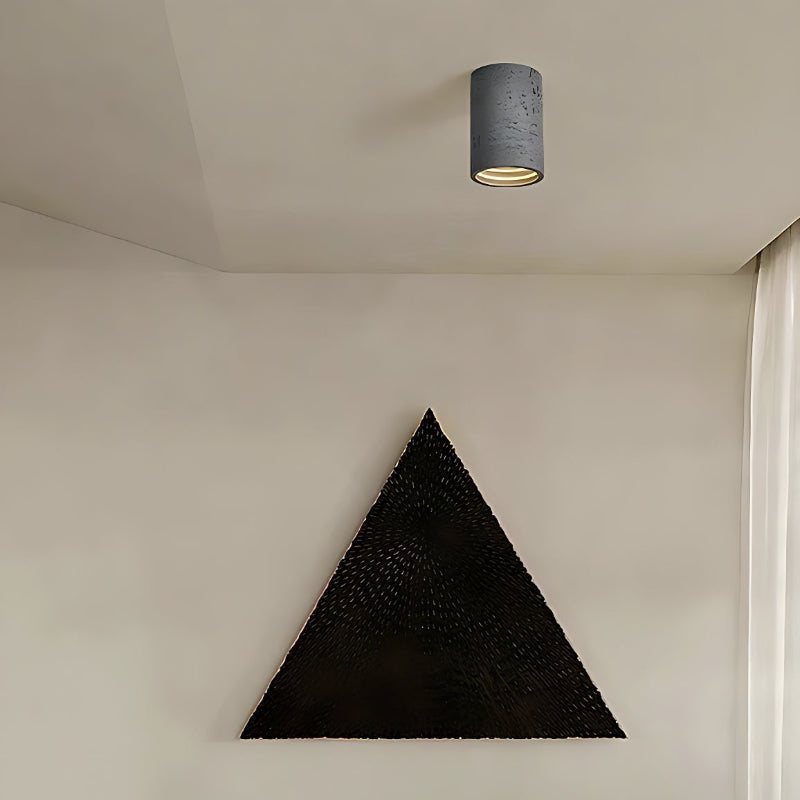 Traditionelle Wabi-Sabi-Deckenlampe im Zylinder-Stil